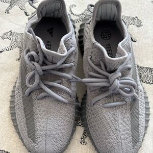 Yeezy Light Gray Knit Sneakers